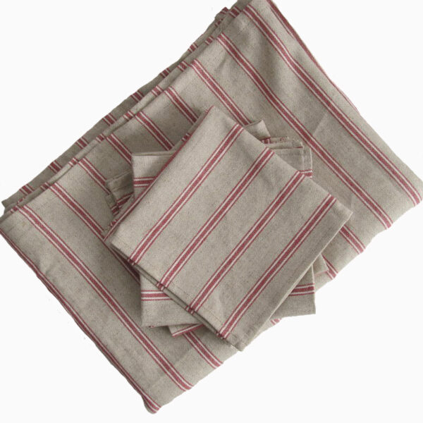 Striped Linen Tablecloth