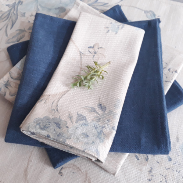 Light Blue Toile Napkins