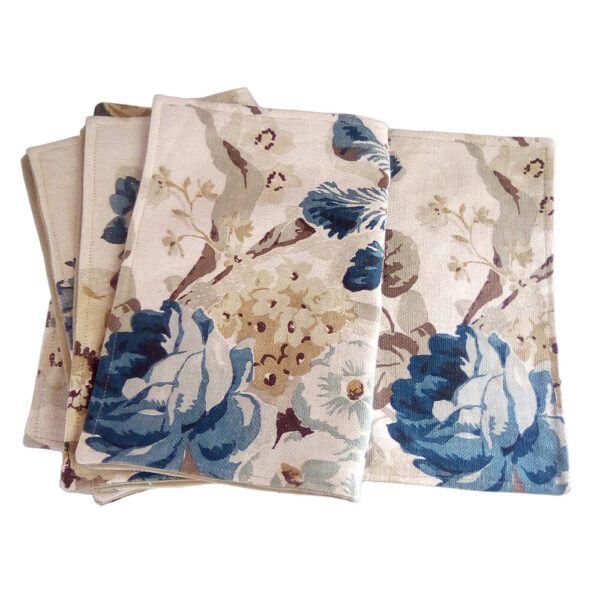 Handmade Blue Floral Placemats
