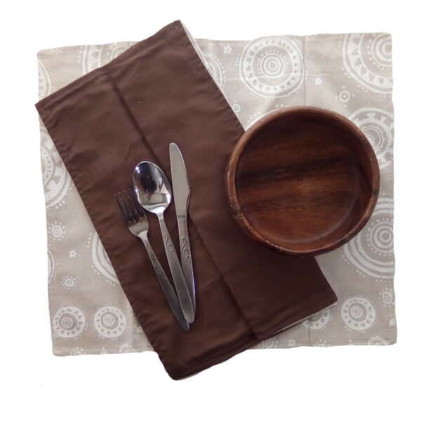 Tribal Circles on Natural Cotton Placemats - Image 2