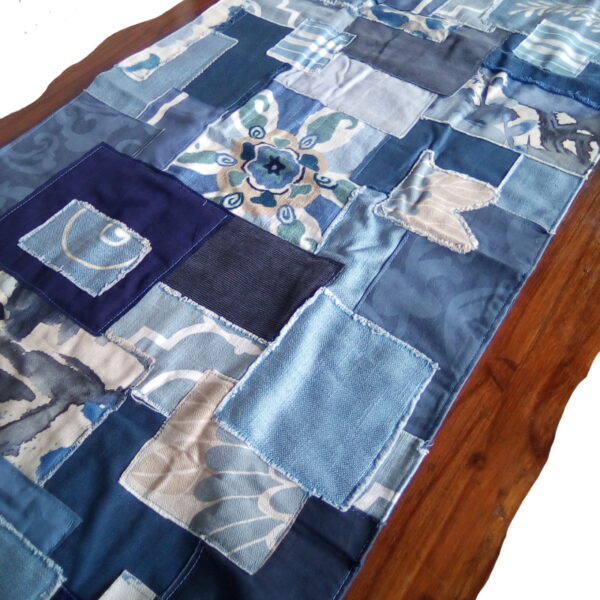 Blue Patchwork Table Runner - Image 2