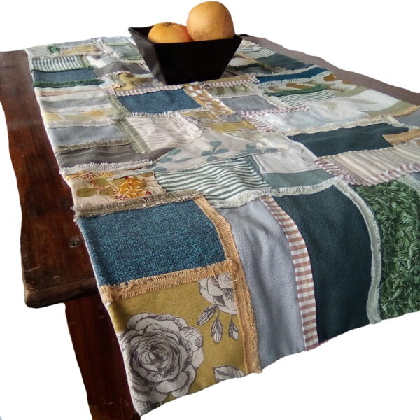 Green Patchwork Table Runner - Image 2