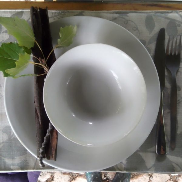 Grey Floral and Bird Placemats