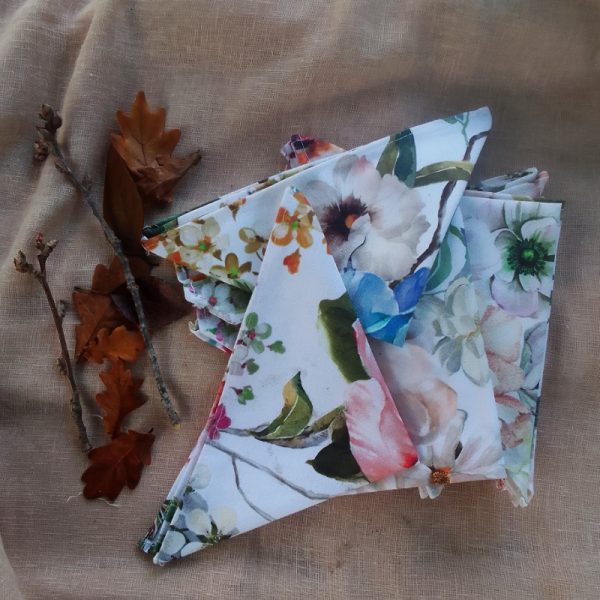 Cotton Napkins with a Floral Design